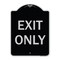 Signmission Designer Series Sign-Exit Only, Black & Silver Heavy-Gauge Aluminum, 24" H, 18" L, BS-1824-9844 A-DES-BS-1824-9844 - alternate 1